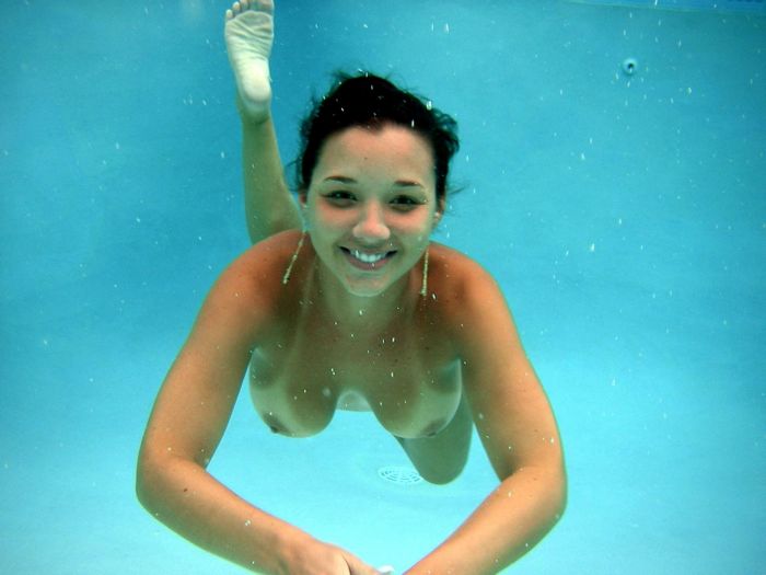Girl in water naked